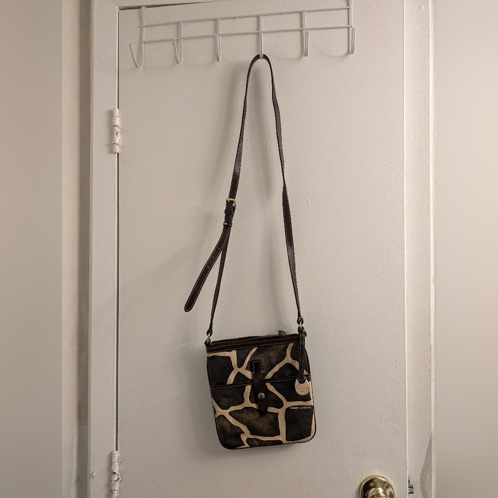 Dooney and Bourke giraffe print crossbody bag